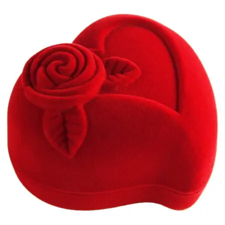 Estojo Coração de Veludo com Presilha para Alianças - Código: 0780 - Imagem 2