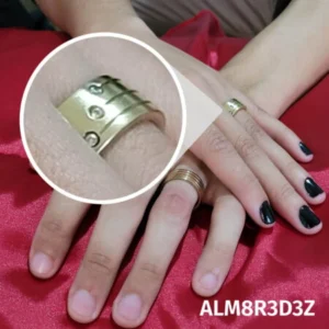 Aliança de Moeda Antiga Reta 8MM com Revestimento em Prata Infinito 3 Detalhes 3 Zircônias - ALM8R3D3Z