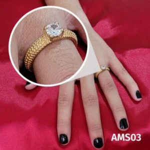 Anel Solitário de Moeda Antiga – AMS03