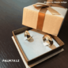 Par de Aliança de Moeda Antiga  Abaulada 7MM com Revestimento em Prata e 1 Zircônia  - PALM7A1Z
