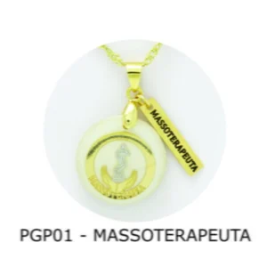 Pingente de Profissão – Massoterapeuta com Resina - PGP01