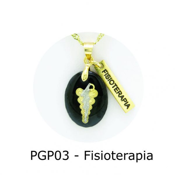 Pingente de Profissão – Fisioterapia com Resina - PGP03
