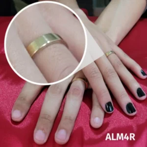 Aliança de Moeda Antiga Reta 4MM com Revestimento em Prata - ALM4R