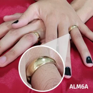 Aliança de Moeda Antiga Abaulada 6MM com Revestimento em Prata - ALM6A