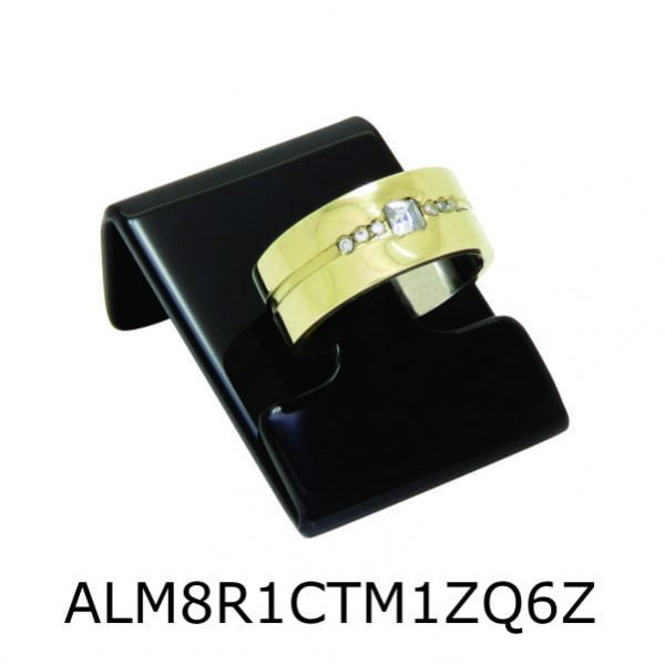 Par de Aliança de Moeda Antiga  Reta 8MM com Revestimento em Prata com 1 Canaleta  Torno no Meio com 1 Zircônia Quadrada e 6 Zircônias -  PALM8R1CTM1ZQ6Z - Image 5
