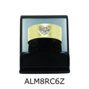 Aliança de Moeda Antiga Reta 8MM com Revestimento em Prata com Coração com 6 Zircônias – ALM8RC6Z