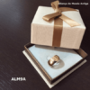 Par de Aliança de Moeda Antiga  Abaulada 9MM com Revestimento em Prata - PALM9A - Image 2