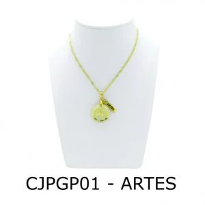 Conjunto Cordão e Pingente de Profissão Artes com Resina - CJPGP01