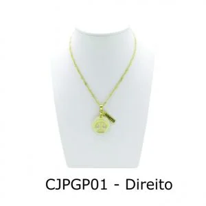 Conjunto Cordão e Pingente de Profissão Direito com Resina - CJPGP01