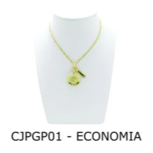 Conjunto Cordão e Pingente de Profissão Economia com Resina - CJPGP01
