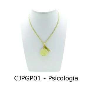 Conjunto Cordão e Pingente de Profissão Psicologia com Resina – CJPGP01
