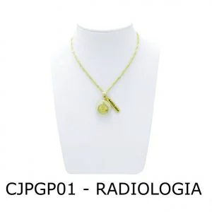 Conjunto Cordão e Pingente de Profissão Radiologia com Resina - CJPGP01