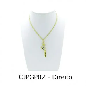 Conjunto Cordão e Pingente de Profissão Direito sem Resina - CJPGP02