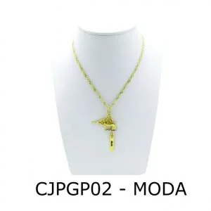 Conjunto Cordão e Pingente de Profissão Moda sem Resina - CJPGP02