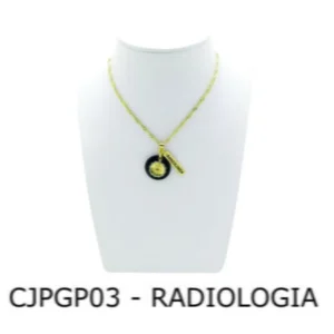 Conjunto Cordão e Pingente de Profissão Radiologia com Resina - CJPGP03