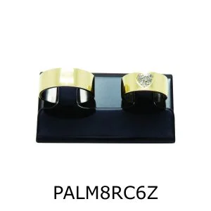 Par de Aliança de Moeda Antiga Reta 8MM com Revestimento em Prata com Coração com 6 Zircônias - PALM8RC6Z