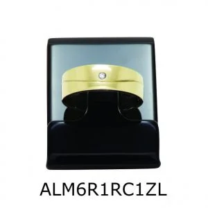 Aliança de Moeda Antiga Reta 6MM com Revestimento em Prata e com 1 Risco em Curva e 1 Zircônia Lateral - ALM6R1RC1ZL