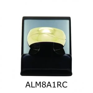 Aliança de Moeda Antiga Abaulada 8MM com Revestimento em Prata com 1 Risco em Curva - ALM8A1RC