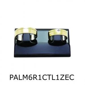 Par de Aliança de Moeda Antiga Reta 6MM com Revestimento em Prata com 1 Canaleta no Torno Lateral e 1 Zircônia em Cima- PALM6R1CTL1ZEC