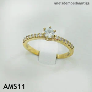 Anel Solitário de Moeda Antiga – AMS11