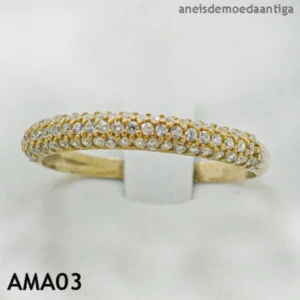 Anel de Moeda Antiga com Zircônias – AMA03