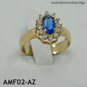 Anel de Moeda Antiga Tipo Formatura – AMF02-AZ