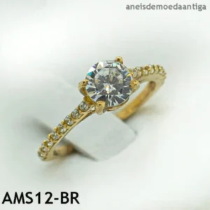 Anel Solitário de Moeda Antiga AMS12 -BR