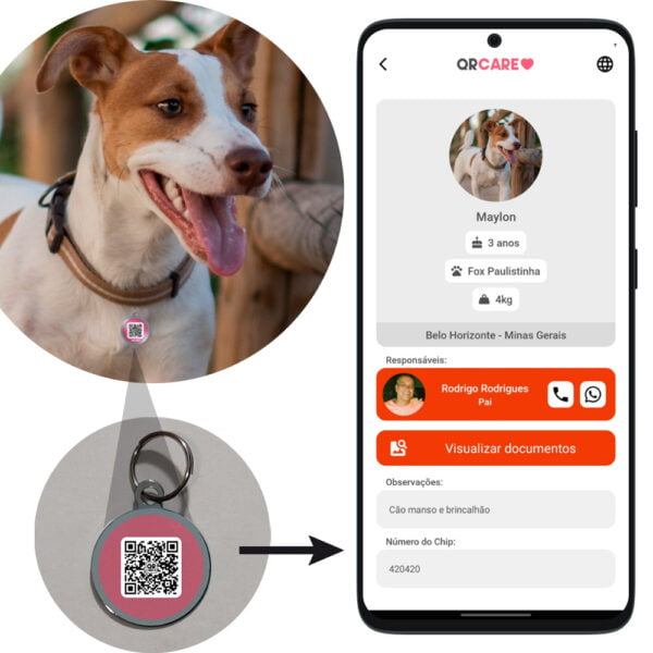 TAG com QR Code - Forma de Oval Pequeno – TAG08 + Plano Premium - Image 3