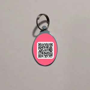 TAG com QR Code - Forma Oval Vertical - TAG10