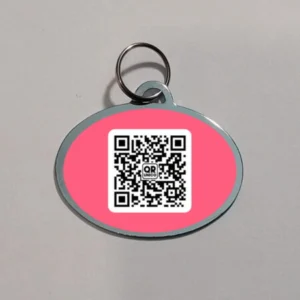 TAG com QR Code - Forma Oval Grande - TAG09